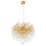 Люстра подвесная с прозрачными стеклянными подвесками в форме капель Диаметр 60 см Droplet Chandelier варинант исполнения - 4 | Loft Concept в Ижевске