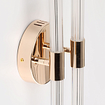 Бра с круглым основанием золотого цвета и двумя вертикальными плафонами Hex Scaffold варинант исполнения - 4 | Loft Concept в Ижевске