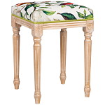 Банкетка из натурального бука золотистая с изображением птиц и цветов Blooming Bird варинант исполнения - 2 | Loft Concept в Ижевске