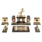 Настольный письменный набор из яшмы и долерита с декором в виде коня Manager Organizer варинант исполнения - 1 | Loft Concept в Ижевске