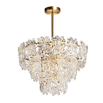 Люстра многоярусная с объемными прозрачными цветами Hanging Flowers варинант исполнения - 2 | Loft Concept в Ижевске