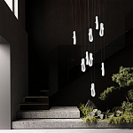 Подвесной светильник белого цвета с изогнутым плафоном Flow Loop варинант исполнения - 7 | Loft Concept в Ижевске