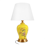Настольная лампа желтая с изображением птиц Slip Away варинант исполнения - 1 | Loft Concept в Ижевске