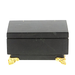 Шкатулка из натурального камня змеевик чёрного цвета Stone Casket варинант исполнения - 3 | Loft Concept в Ижевске