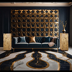 Торшер прямоугольный из натурального камня Calcite Geometry варинант исполнения - 11 | Loft Concept в Ижевске