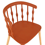 Пластиковый стул на ножках из массива бука Ferret Spiral Brown варинант исполнения - 4 | Loft Concept в Ижевске