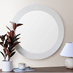 Зеркало в круглой фактурной раме Mirror Modern Texture белое варинант исполнения - 5 | Loft Concept в Ижевске