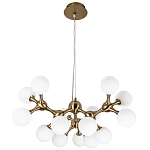 Люстра с плафонами из стеклянных шаров Pearls Suspension Brass Chandelier варинант исполнения - 2 | Loft Concept в Ижевске