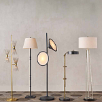 Торшер черный с 2-мя большими лампами Black Diffusers варинант исполнения - 2 | Loft Concept в Ижевске