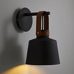 Черное матовое бра с декором под кожу Chestery варинант исполнения - 2 | Loft Concept в Ижевске