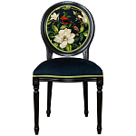 Стул чёрный из натурального бука с изображением птица в саду Blooming Red Birds варинант исполнения - 1 | Loft Concept в Ижевске