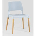 Пластиковый стул на ножках из массива бука Ferret Grey-Blue варинант исполнения - 1 | Loft Concept в Ижевске