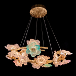 Люстра круглая на золотом каркасе с цветочным декором Miscellaneous herbs варинант исполнения - 3 | Loft Concept в Ижевске