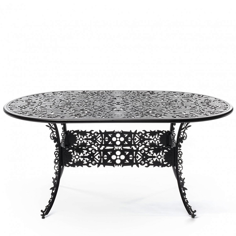 Обеденный стол Industry Collection ALUMINIUM OVAL TABLE – BLACK Черный в Ижевске | Loft Concept 