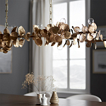Линейная люстра Brass Eucalyptus Branches Lighting Chandelier варинант исполнения - 4 | Loft Concept в Ижевске