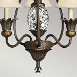 Люстра бронзового цвета с 3-мя кремовыми текстильными абажурами Hinkley варинант исполнения - 4 | Loft Concept в Ижевске