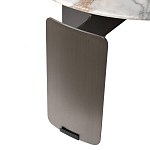 Столик журнальный с круглой мраморной столешницей на трех опорах Marble Stone Drawing варинант исполнения - 5 | Loft Concept в Ижевске