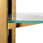 Стеллаж золото с прозрачными стеклянными полками Safekeeping варинант исполнения - 2 | Loft Concept в Ижевске