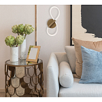 Бра с белым плафоном в форме восьмерки и круглым основанием Luke Lampco Tracer Lamp варинант исполнения - 7 | Loft Concept в Ижевске