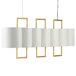 Люстра прямоугольная с белыми цилиндрическими абажурами White Ribbon варинант исполнения - 5 | Loft Concept в Ижевске