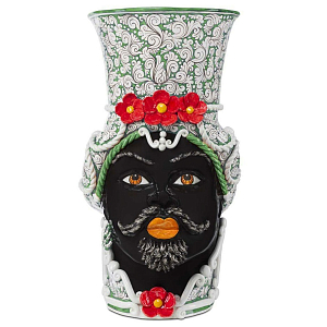 Ваза Vase Moro Man Giant Flower Green Red