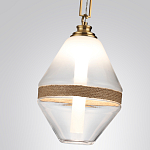 Подвесной светильник с прямоугольными и овальными элементами и акцентом из натурального камня Tectona  варинант исполнения - 5 | Loft Concept в Ижевске