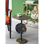 Столик приставной с абстрактным основанием и акцентом в виде золотистого диска Heavenly Space варинант исполнения - 8 | Loft Concept в Ижевске