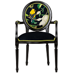 Стул с подлокотниками из натурального бука с изображением птицы и цветов Blooming Birds варинант исполнения - 1 | Loft Concept в Ижевске