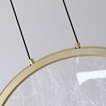 Светодиодный подвесной светильник круглой формы с металлической рамой золотого цвета Marble Glow 47 варинант исполнения - 5 | Loft Concept в Ижевске