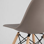 Пластиковый стул на ножках из массива бука Eames Cappuccino варинант исполнения - 6 | Loft Concept в Ижевске