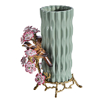 Ваза с птицами и цветами из фарфора с бронзовыми элементами Garden of Eden варинант исполнения - 3 | Loft Concept в Ижевске