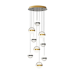 Люстра каскадная с 9-ю подвесами бронза и никель Peggy Futura lamp варинант исполнения - 2 | Loft Concept в Ижевске