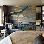 Обои ручная роспись Bamboo River Blossom Original colourway on Deep Rich Gold gilded paper with pearlescent antiquing варинант исполнения - 5 | Loft Concept в Ижевске