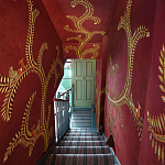 Обои с вышивкой ручной работы Fyodor Original colourway on Merlot linen варинант исполнения - 1 | Loft Concept в Ижевске