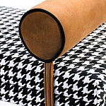 Банкетка Banquette PIED DE POULE Orange с принтом гусиная лапка Оранжевые валики варинант исполнения - 2 | Loft Concept в Ижевске