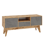 ТВ-тумба с фасадом цвета серый бетон Grace of Furniture  варинант исполнения - 2 | Loft Concept в Ижевске