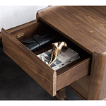 Прикроватный деревянный столик с 2-мя ящиками Moon Walnut Furniture варинант исполнения - 10 | Loft Concept в Ижевске