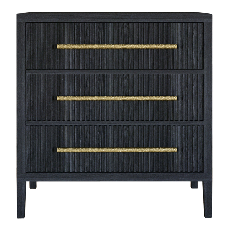 Комод Primo с 3 выдвижными ящиками Черный дуб Черный в Ижевске | Loft Concept 