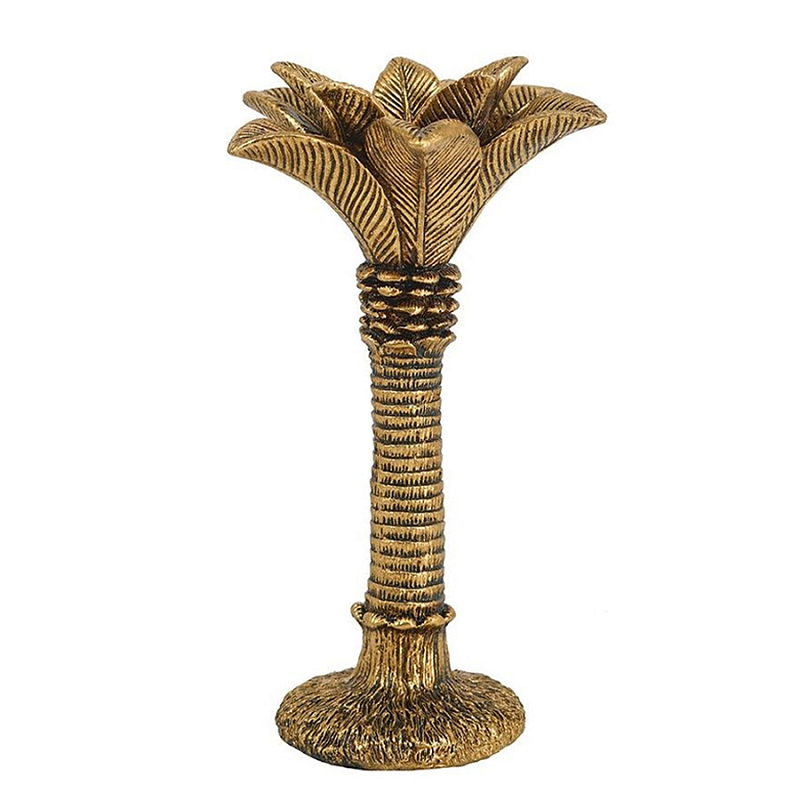 Подсвечник в форме пальмы с резными листьями и текстурным основанием Golden palm leaves Бронза Подсвечник в форме пальмы с резными листьями и текстурным основанием Golden palm leaves Бронза в Ижевске | Loft Concept