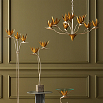 Люстра с плафонами в виде цветов Golden Bird of Paradise варинант исполнения - 5 | Loft Concept в Ижевске