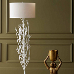 Торшер белый с цилиндрическим абажуром и каркасом в виде дерева Branched Tree варинант исполнения - 4 | Loft Concept в Ижевске