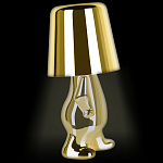 Настольная лампа фигурная золотого цвета с гладким абажуром Высота 19 см Sophia варинант исполнения - 5 | Loft Concept в Ижевске