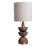 Настольная лампа с белым цилиндрическим абажуром на фигурном основании из полусфер Bewitchment варинант исполнения - 2 | Loft Concept в Ижевске