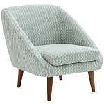 Кресло светло-бирюзовое с принтом Pauley Light Turquoise Armchair варинант исполнения - 1 | Loft Concept в Ижевске