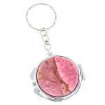 Зеркало брелок складное двухстороннее из натурального камня Родонит Stone Mirrors варинант исполнения - 5 | Loft Concept в Ижевске