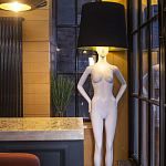 Лампа MANNEQUIN LAMP с абажуром созерцание силуэта варинант исполнения - 3 | Loft Concept в Ижевске