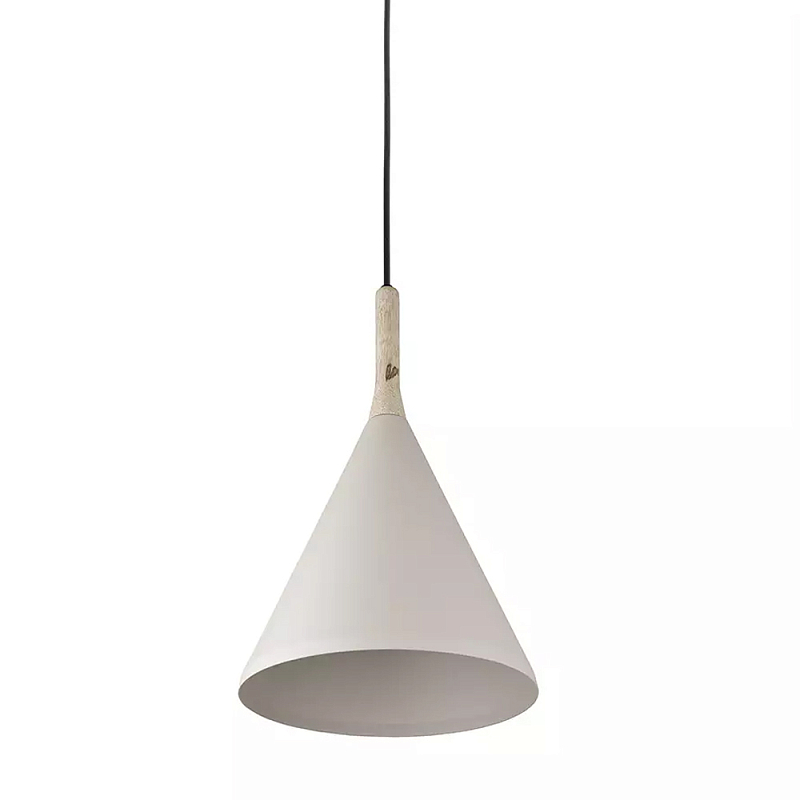 Подвесной светильник с плафоном в форме конуса Opaque Lamp Бежевый в Ижевске | Loft Concept 