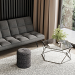 Пуф Three Gray в ткани букле серого цвета варинант исполнения - 4 | Loft Concept в Ижевске