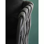 Стул мягкий с декором в виде плетеных лент на спинке и подлокотниках Semicircular Chair Decorated with Ribbons варинант исполнения - 7 | Loft Concept в Ижевске