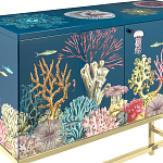 Буфет ручная роспись в морском стиле Cabinet Fondo Marino  варинант исполнения - 4 | Loft Concept в Ижевске